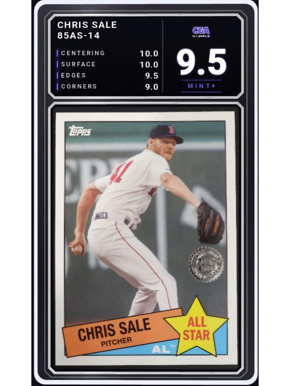 2020 Topps 1985 All-Stars #85AS-14 Chris Sale Red Sox - CGA 9.5 Digital Grade